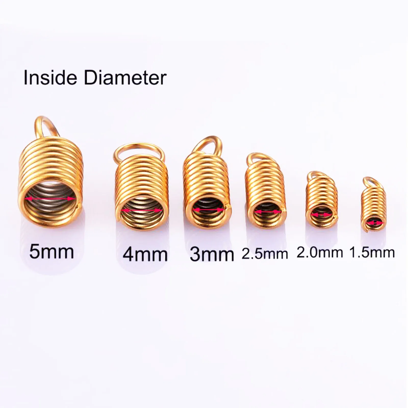 50 шт. концы шнура из нержавеющей стали пружины концевые крепежные элементы