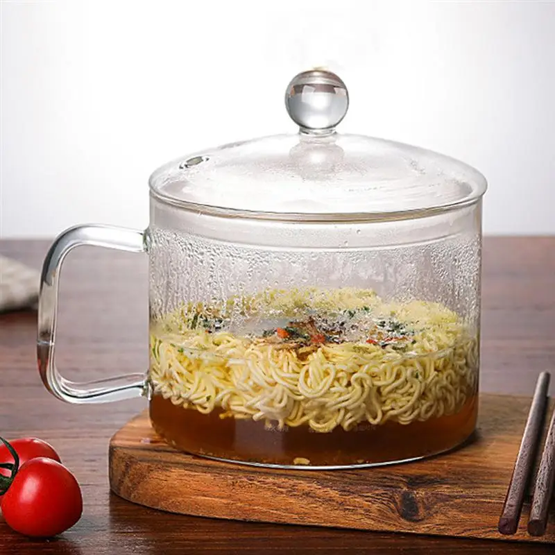 Glass Soup Cooking Pot Multi-Function Open Fire Heating Health Stew Pot Instant Noodle Pot Noodles Bowls