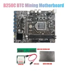 Материнская плата B250C для майнинга BTC с процессором G3900 + DDR4 4 Гб 2666 МГц ОЗУ + 120G SSD + кабель 12xpcie в Разъем для карты USB3.0 для BTC