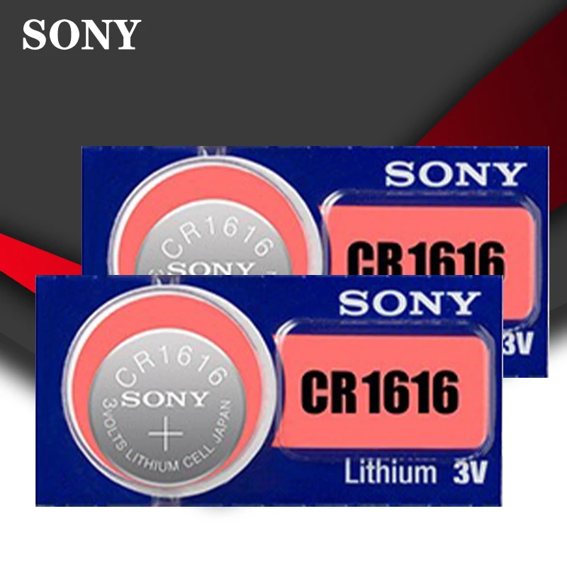 2 шт. Sony 100% оригинальный CR1616 кнопочный Аккумулятор для часов Автомобильный