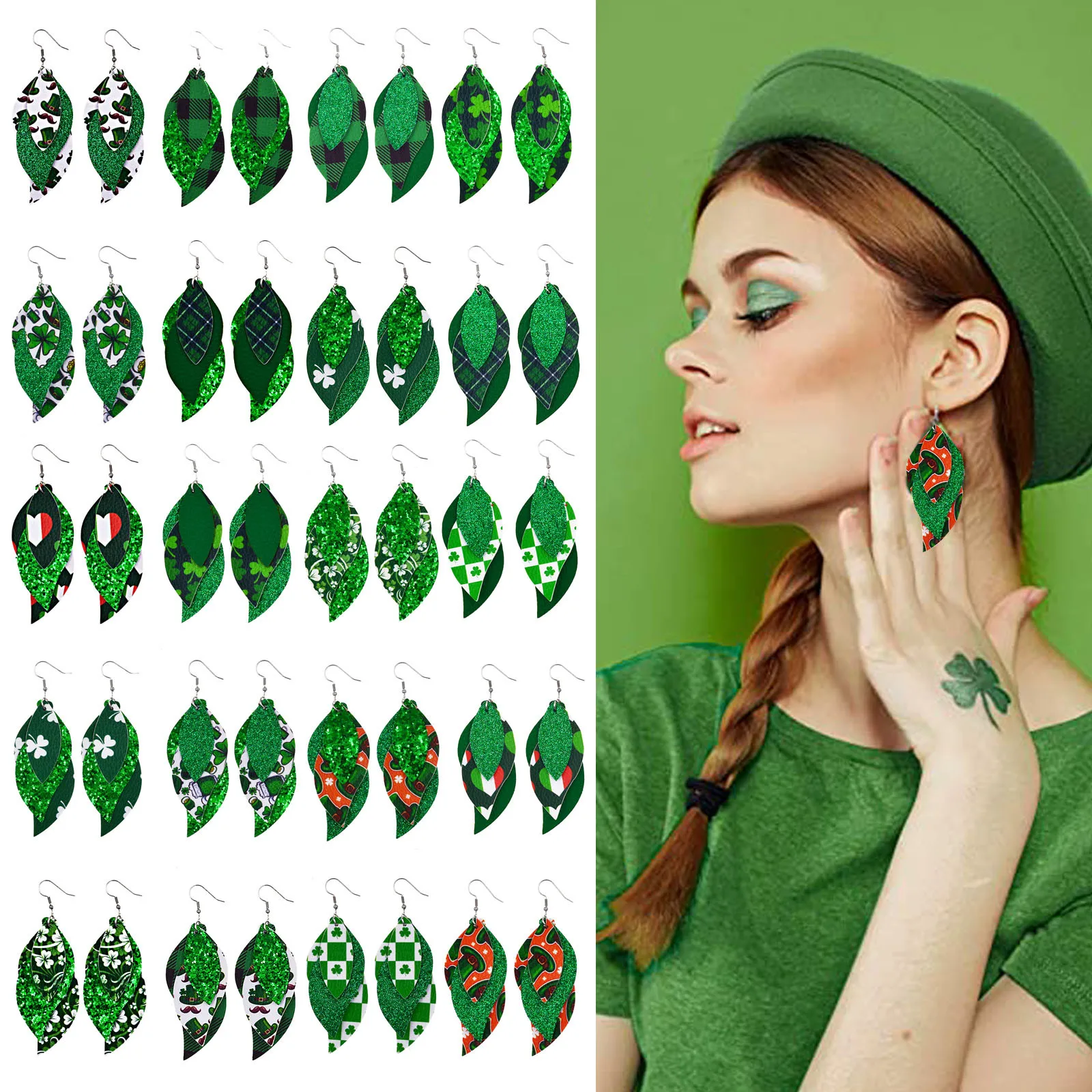 

Women St Patricks Day Earrings Green Clover Earrings For Women Girls Lucky Drop Dangle Ear Studs Saint Patrick's Day Gifts 2023