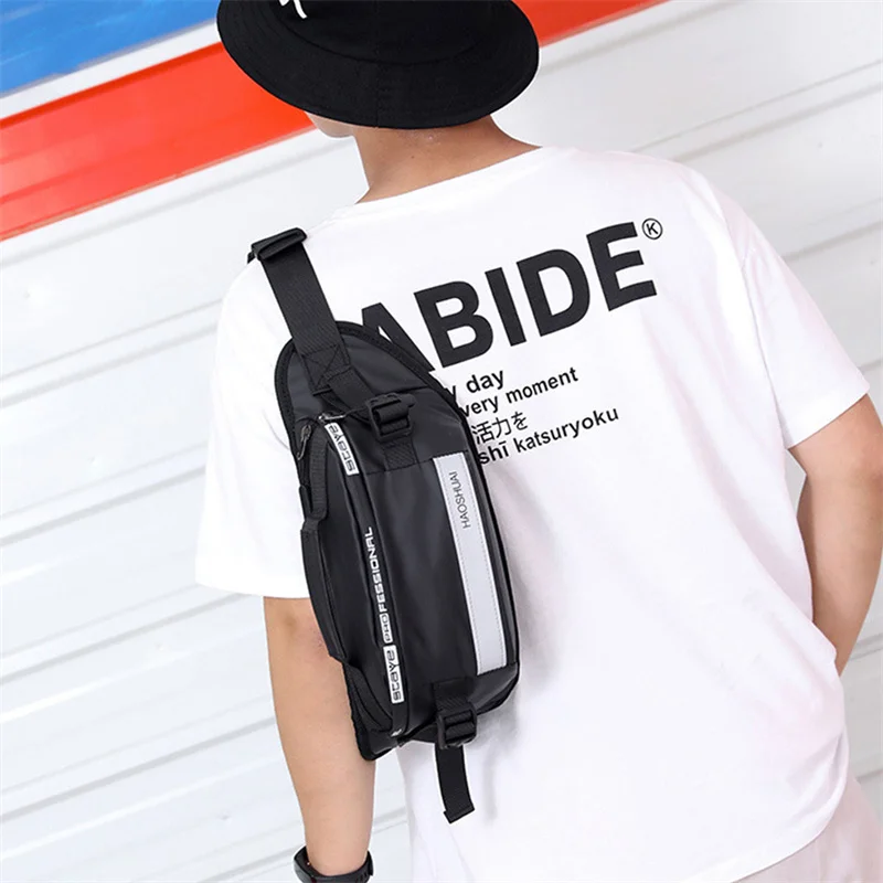 Мужская модная уличная сумка-мессенджер с защитой от кражи и светоотражающими