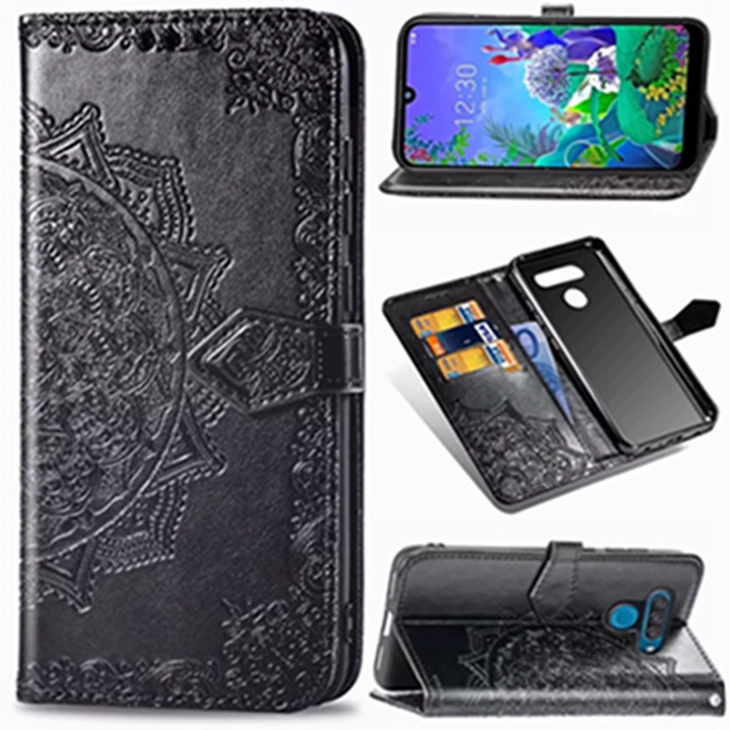 Mandala Flower PU Leather Flip Case Wallet Card Cell Phone Cover for LG W10 W30 PRO K50 Q60 | Мобильные телефоны и