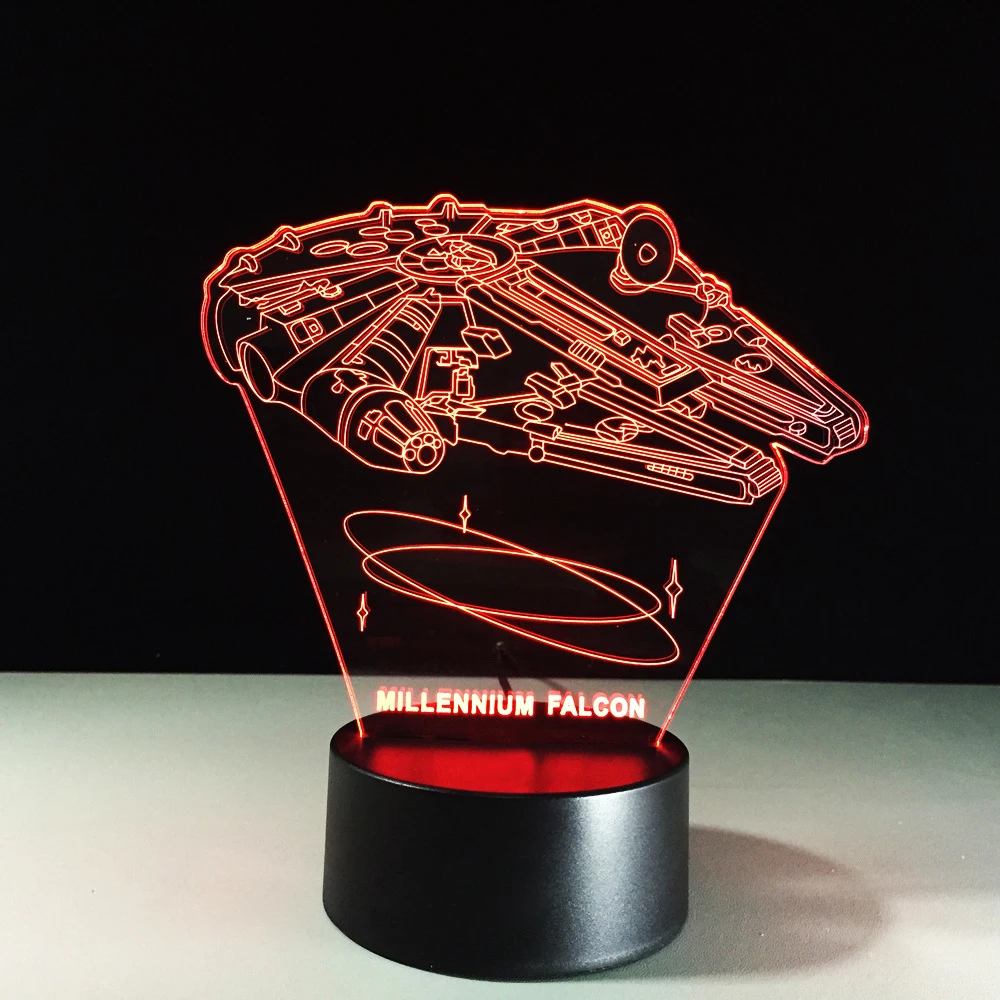 Светодиодный ночник Сокол 3D цветная атмосферная настольная лампа украшение для