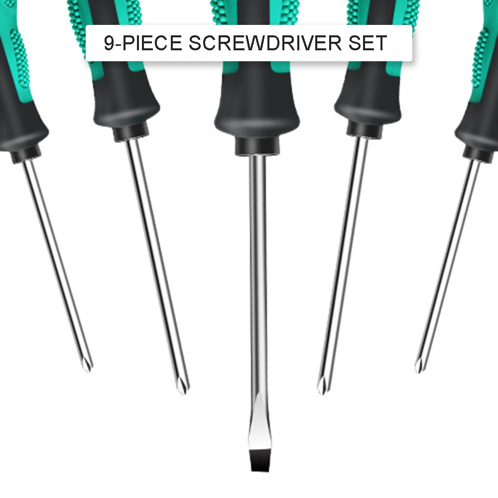 

Magnetic Screwdriver Set 9Pcs Phillips Torx Screwdriver Bit Set Insulated Screw Handle Multi-function Repair Hand Tools