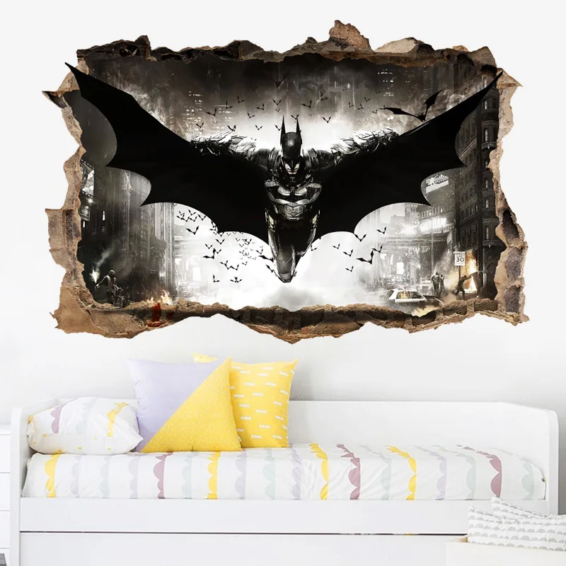 Настенные виниловые наклейки Бэтмен с именем и текстом для детской комнаты | Дом