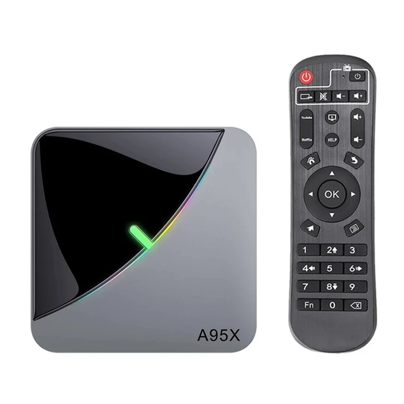 Приставка Смарт-ТВ A95X F3 AIR Android 9 0 8K декодирование UHD 4K 75Fps медиаплеер Amlogic S905X3 2 ГБ/16
