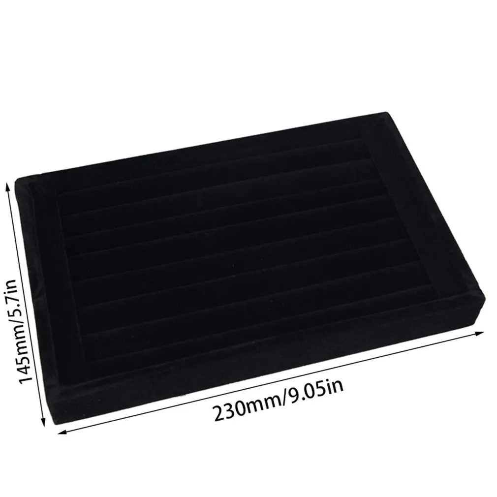 

GENBOLI Velvet Earrings Ring Organizer Jewelry Display Stand Holder Rack Showcase Jewelry Organizer Ear Studs Storage Box