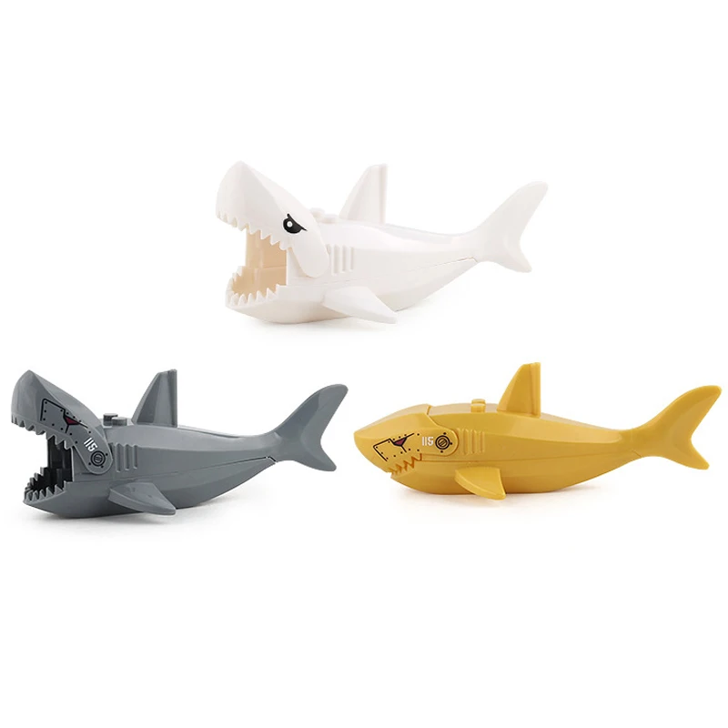 

10pcs Animals Building Blocks Toy Shark 3 models DIY Bricks for Children kids Educational Birthday Christmas Gift Hot