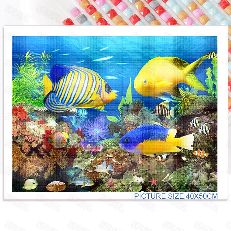 

Diy Diamond Painting Animals Marine Life Restaurant Corridor Decoration Painting Personality Creative Painting Bedroom Mural