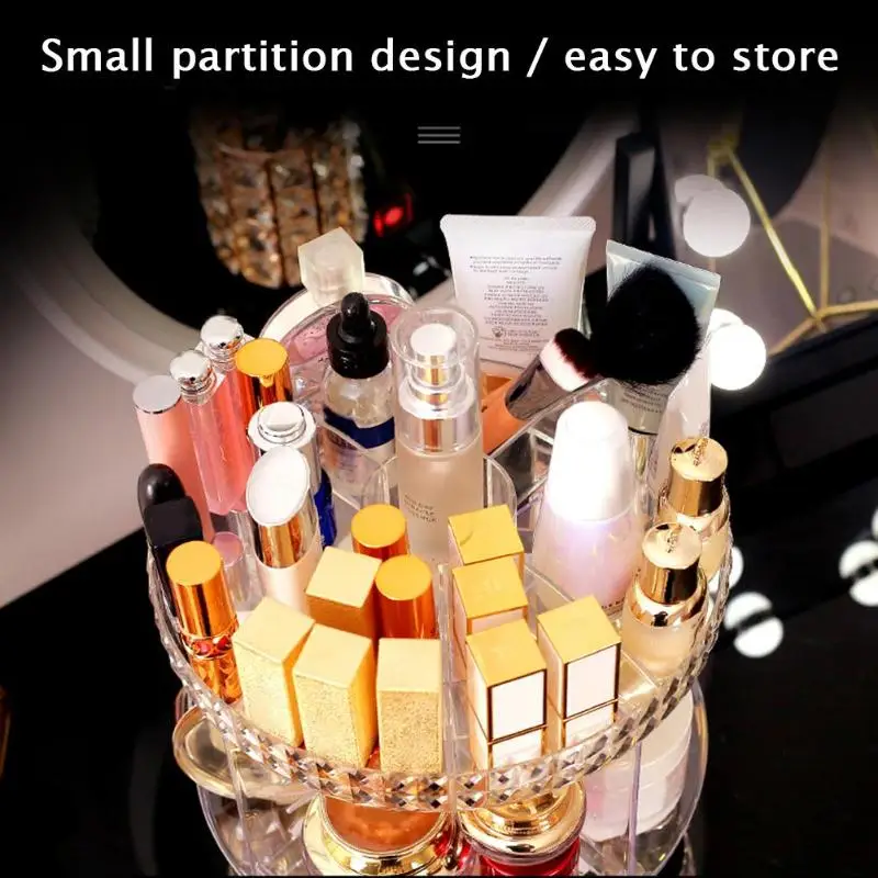 Коробка для хранения косметики вращающийся органайзер макияжа держатель кистей