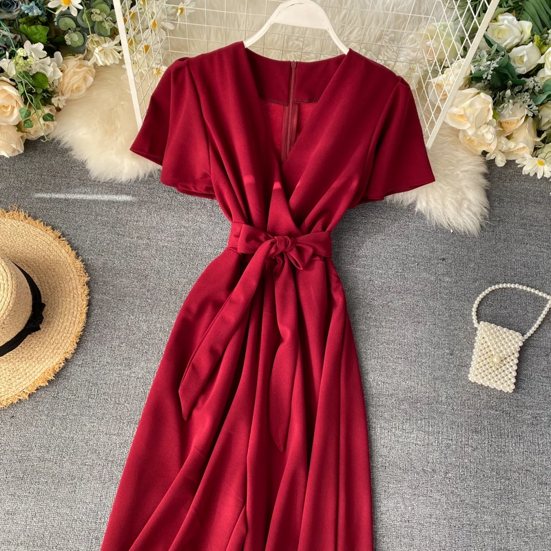 Женский офисный комбинезон однотонный Облегающий с V-образным вырезом длинный