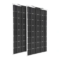 flexible solar panel 100w 200w 120w 240w monocrystalline solar cell for 12v 24v battery charger home system kit