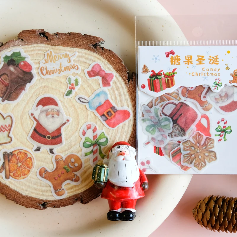 40 шт./лот с Рождеством бумажная наклейка декоративный дневник скрапбук