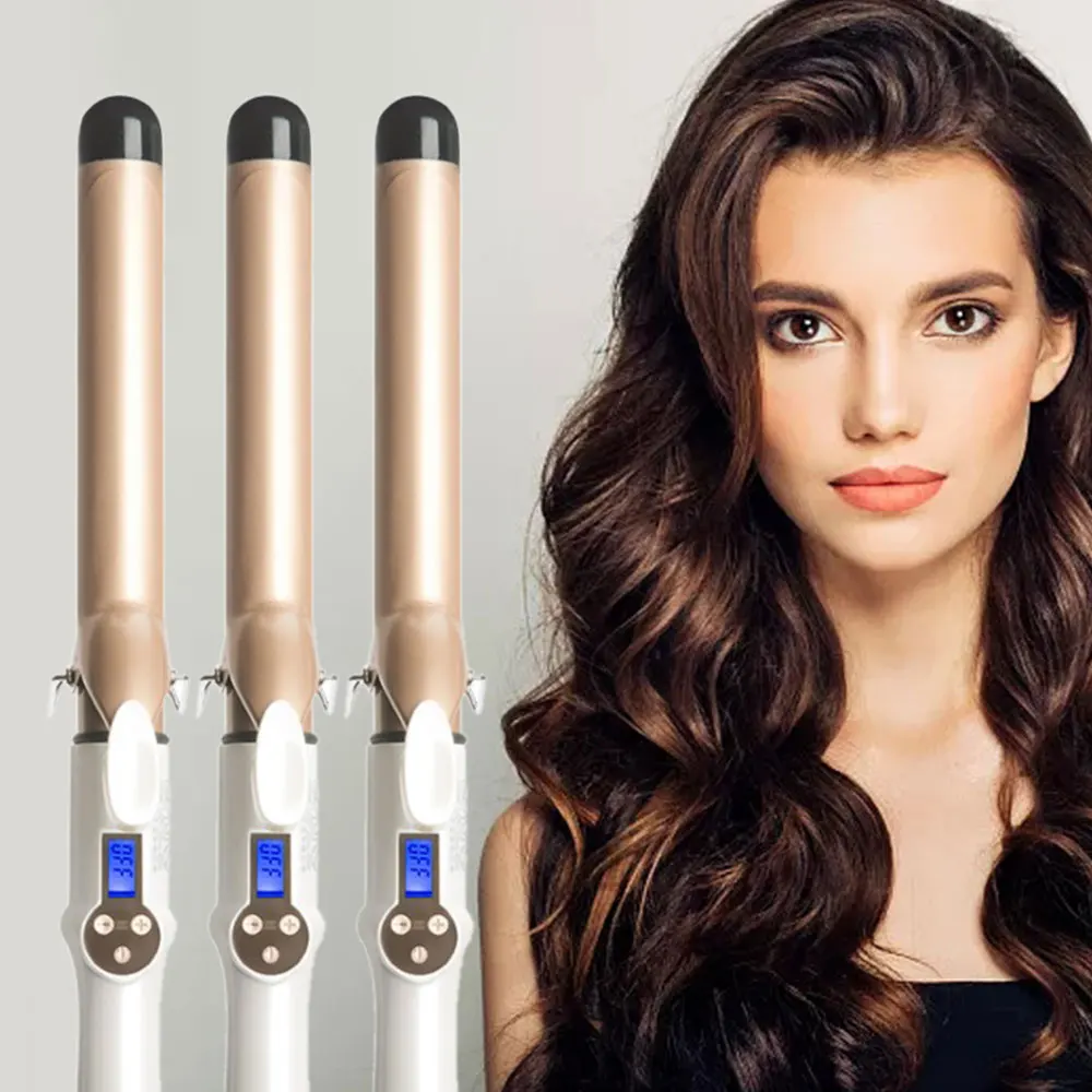 

Hair Curling Wand Electric Ceramic Curling Iron Tongs Wand Hair Curler Quick Heating Adjustable Temperature Fashion Lady Styling