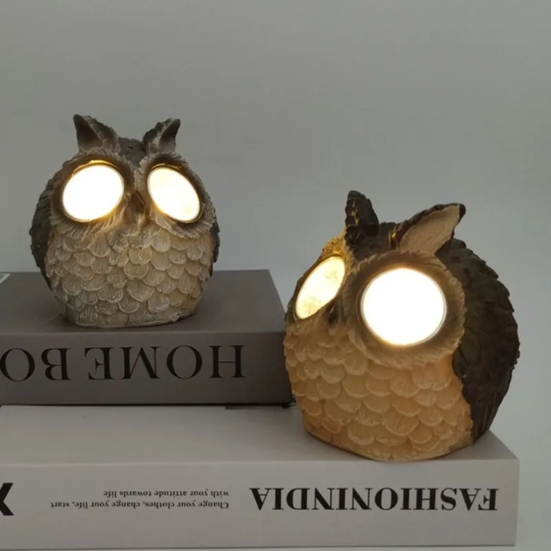 Полимерный креативный ночсветильник на солнечной батарее в виде совы Поттер
