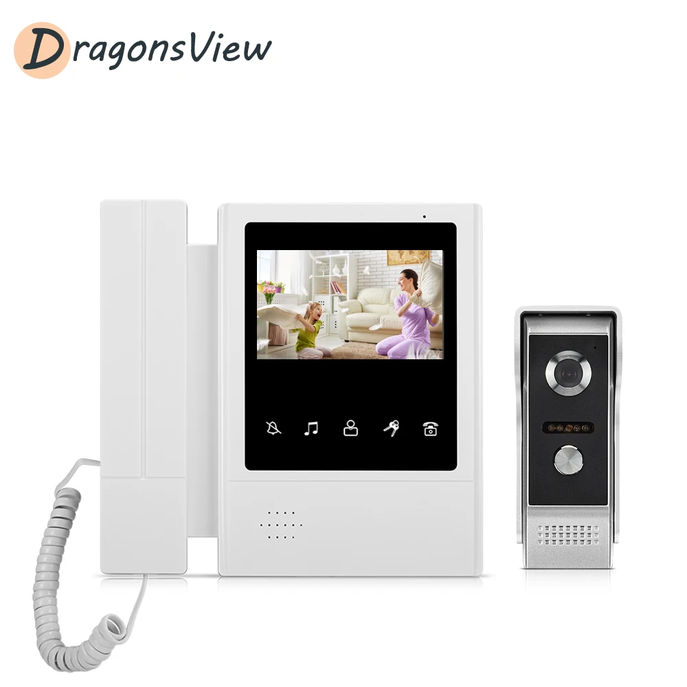 Видеодомофон Dragonsview многоквартирная система связи 3 Монитора с 2 камерами