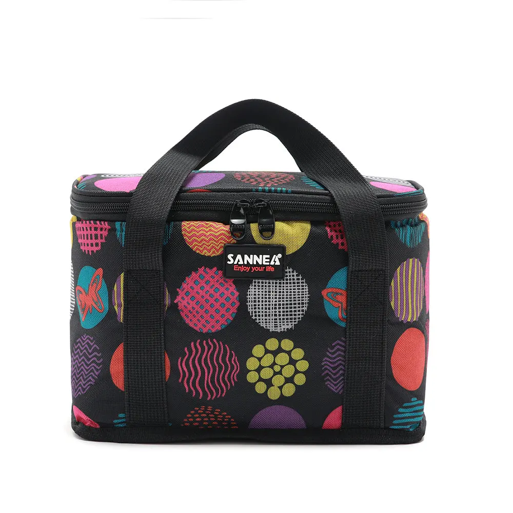 Colored dots SANNE 9L Термоизолированный мешок 6 банок 330MLbear Охладитель Мешок тепловой водонепроницаемый портативный изолирующая сумка может носить напиток и Кокс - Цвет: Colored dots