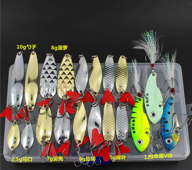 Набор рыболовных приманок металлическая приманка ложка плоскогубцы захват