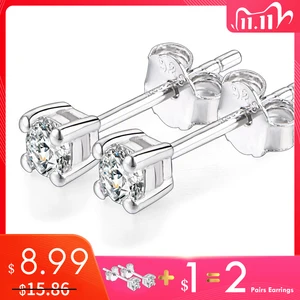 Серебро 925 пробы 5A серьги с цирконием кубической огранки ювелирные изделия для женщин Звезда рождественские подарки новые аксессуары Bellen Бесплатная доставка