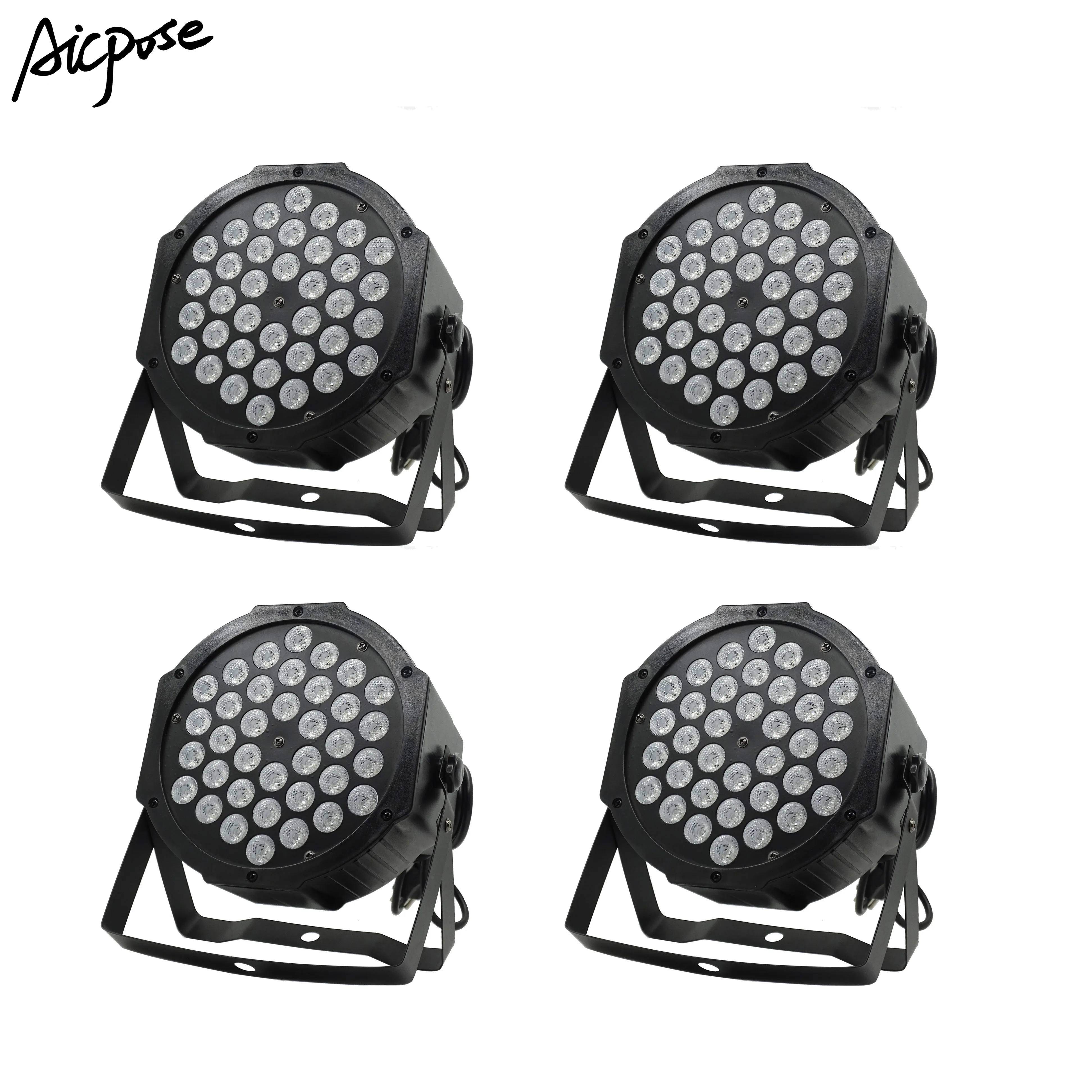 4 шт./лот светодиодный светильник Par 36x3 Вт RGB Светильник с DMX512 Master Slave 36*3 LED Flat DJ