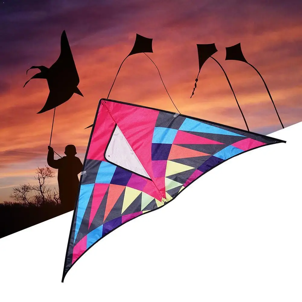 Цветной Радужный змей нейлоновый Летающий Ripstop воздушный с воздушным контролем