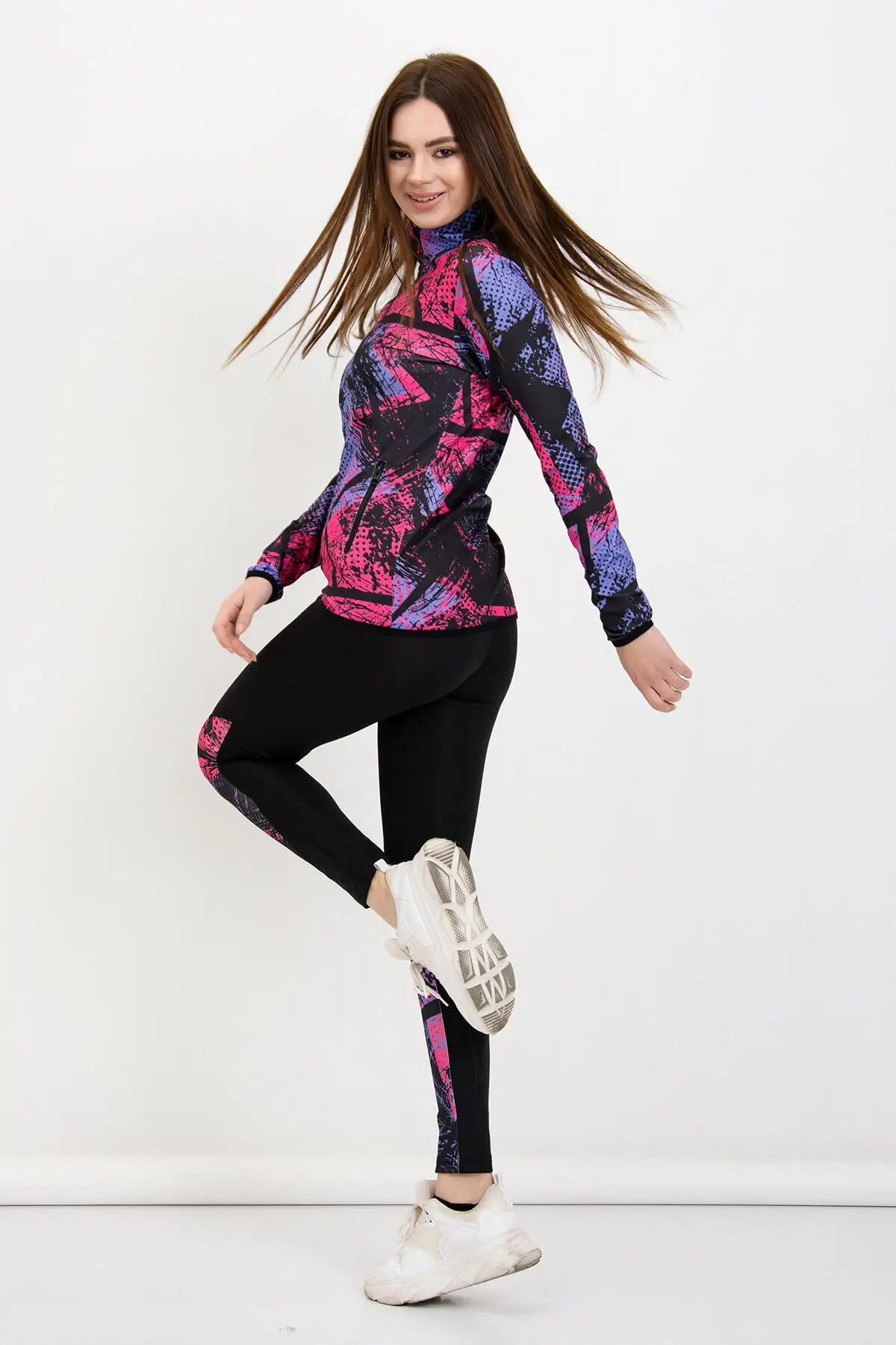 

Women's purple Fitness sports sports suit SM19456
