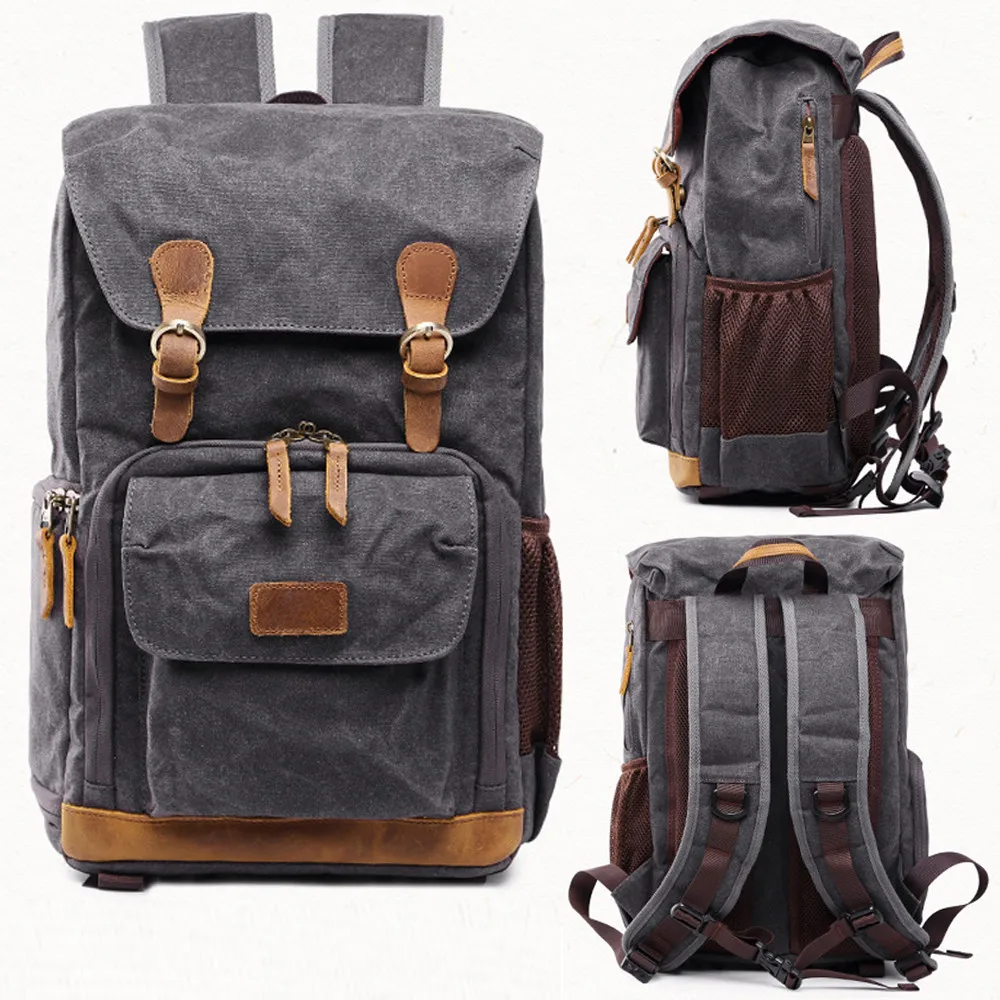 Популярный Высококачественный винтажный Рюкзак для фотоаппарата