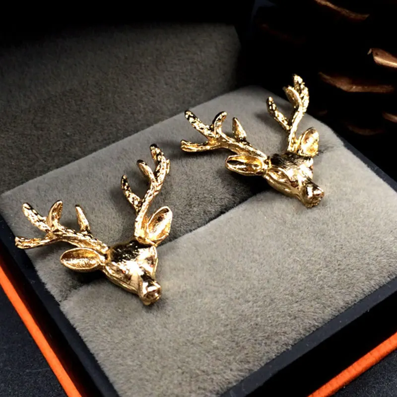 Элегантные Броши простая форма оленя клипса брошь на воротник унисекс FS99 |