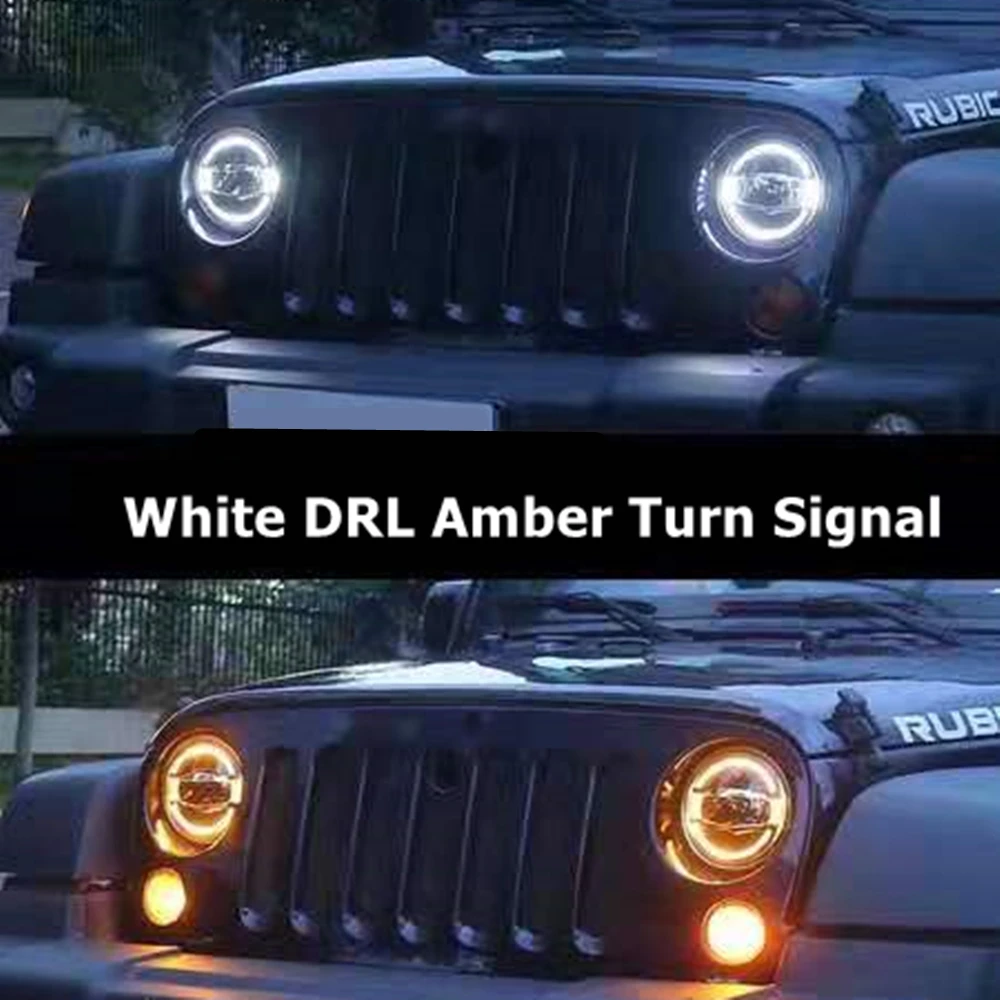 Автомобильные аксессуары светодиодные 7-дюймовые фары для Jeep Wrangler JK 7 дюймов