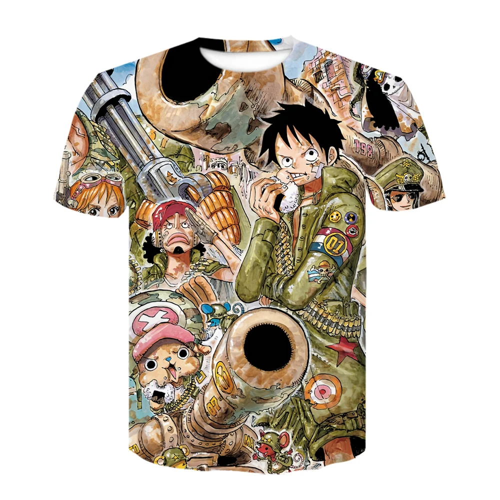 Luffy One Piece футболки для мужчин и женщин 2020 Новая мода хип хоп Футболка Повседневная