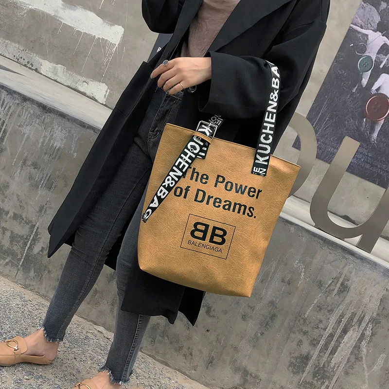 Винтажная Женская коричневая кожаная сумка на плечо Ретро сумка-тоут сумки для