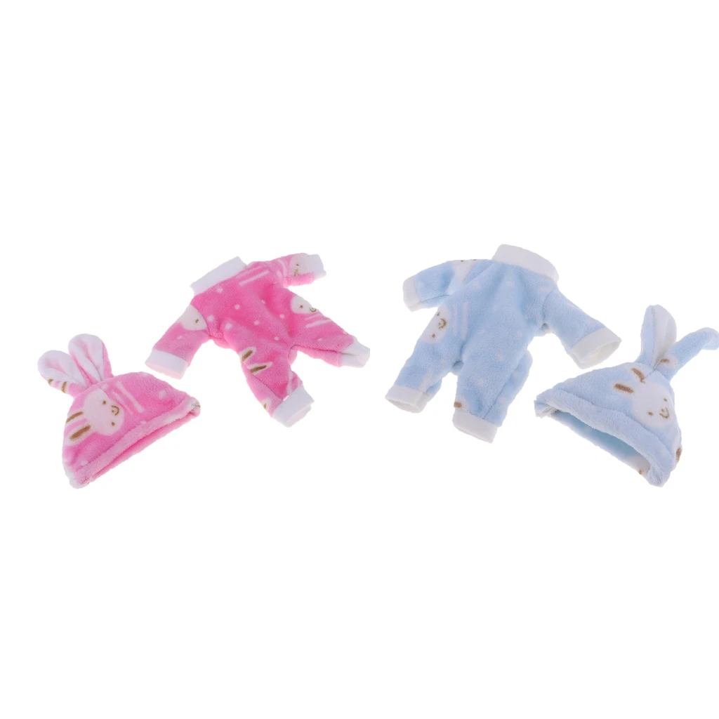 

Prettyia Sweet Girl Doll Plush Jumpsuit & Hat for