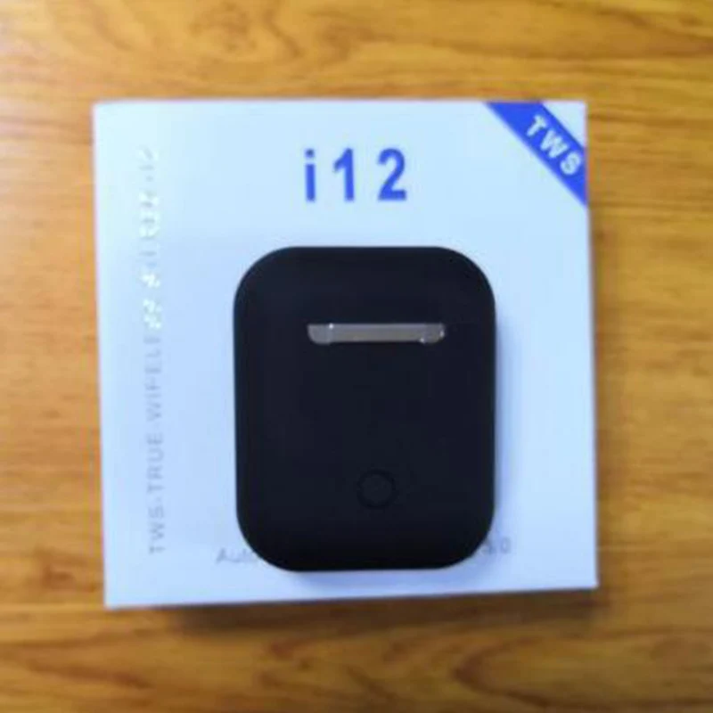 I12 tws матовые Bluetooth наушники беспроводные наушники Hands free бизнес наушники спортивная Гарнитура Bluetooth Музыкальные наушники - Цвет: black