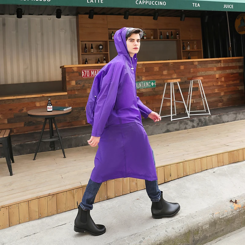 Thicken EVA Bag Style Raincoat With Big Brim Women And Man Waterproof Transparent Impermeable Rain Poncho |