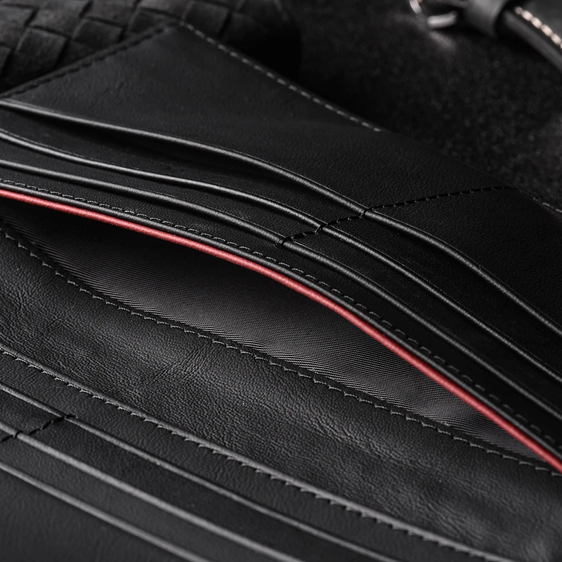 

Luxury Deerskin Wallet Men Supercar Interior Leather Personality Brand Long Money Clips Fashion Folded High grade Business Bag