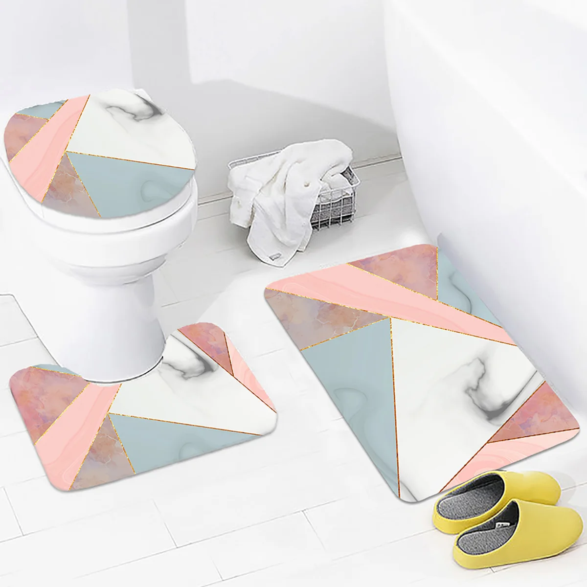 3 шт. набор мягких фланелевых напольных ковриков из полиэстера | Дом и сад