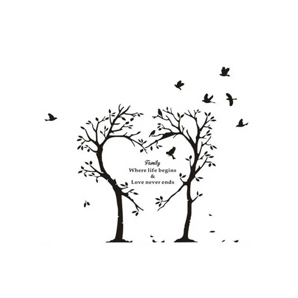 Креативная Наклейка на стену с изображением любящего дерева для дома гостиной