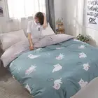 Синий пододеяльник 200x23 0150x200, детское стеганое одеяло крышки, Queen King Размеры Одеяло CoverWhite кошка постельные принадлежности SetWithout pillowcase2020