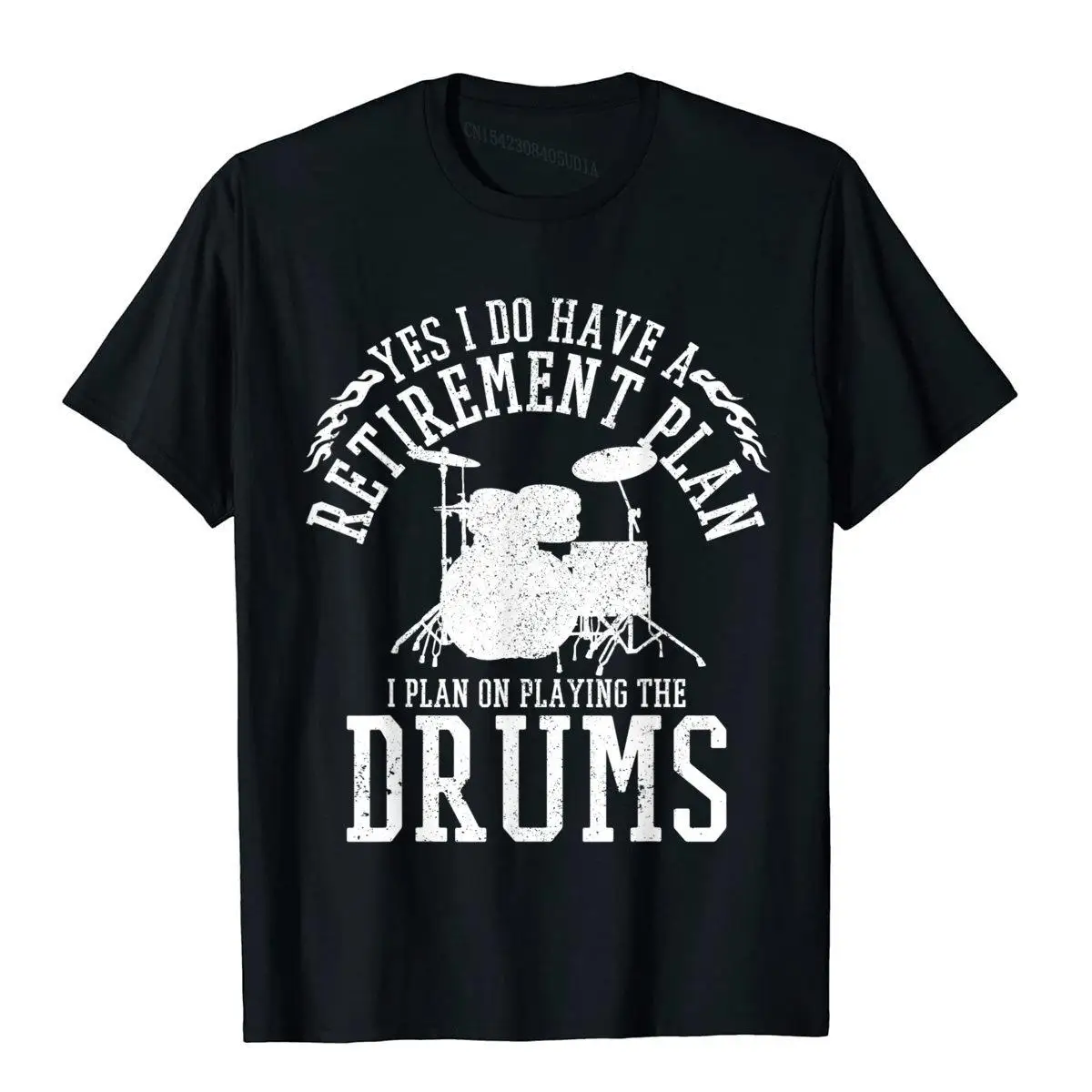 

Mens Drummer Retirement Plan Funny Drums Retired Musician T-Shirt T Shirt Oversized Personalized Cotton Men T Shirt Chinese