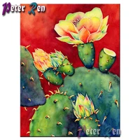 5d landscape cactus flower diamond painting full squareround rhinestone embroidery mosaic pictures handmade home decoration