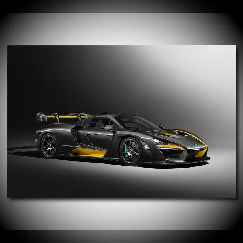 Настенные художественные плакаты Supercar McLaren Senna MSO картина из углеродного волокна