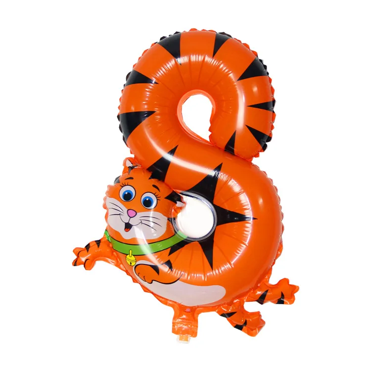 Воздушный шар из фольги в виде цифр животных 16 дюймов | Дом и сад
