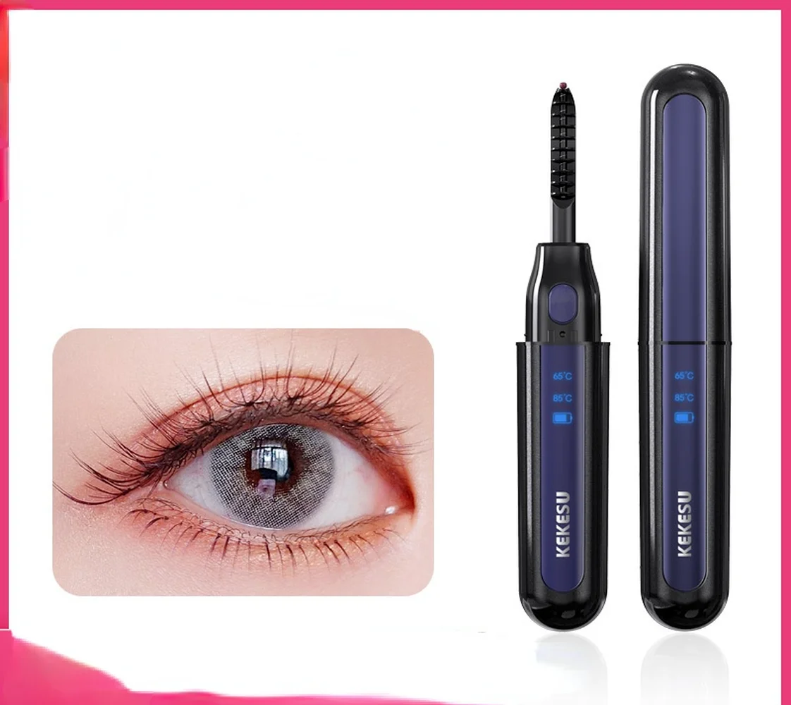 

Electrical Heated Eyelash Curler Makeup Mini Eye Lash Lift Portable Electric Heated Eyelash Curler Pink