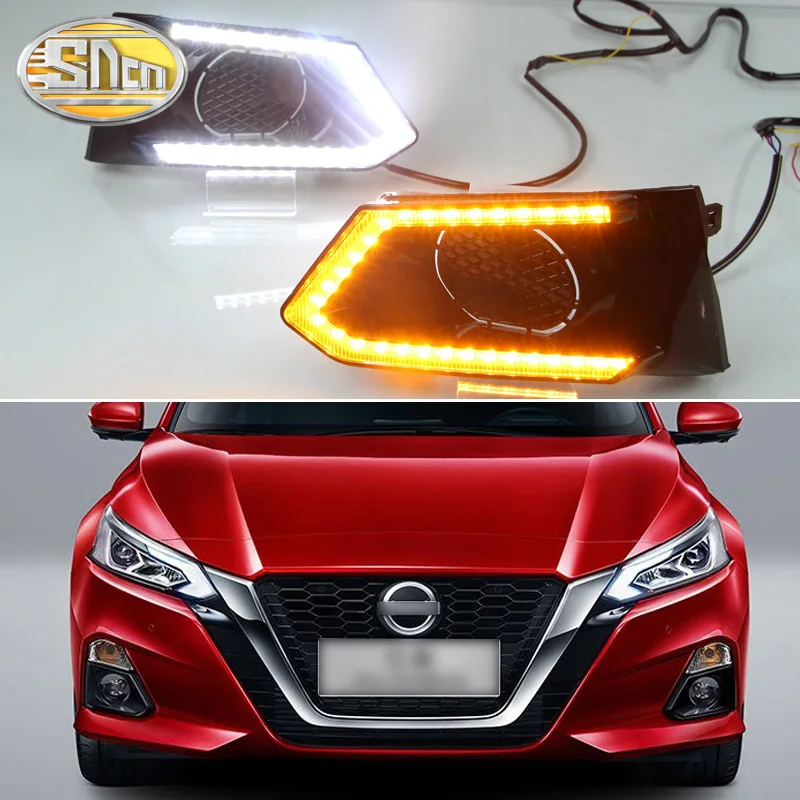 Светодиодный ные дневные ходовые огни для Nissan Teana Altima 2019 противотуманные фары с