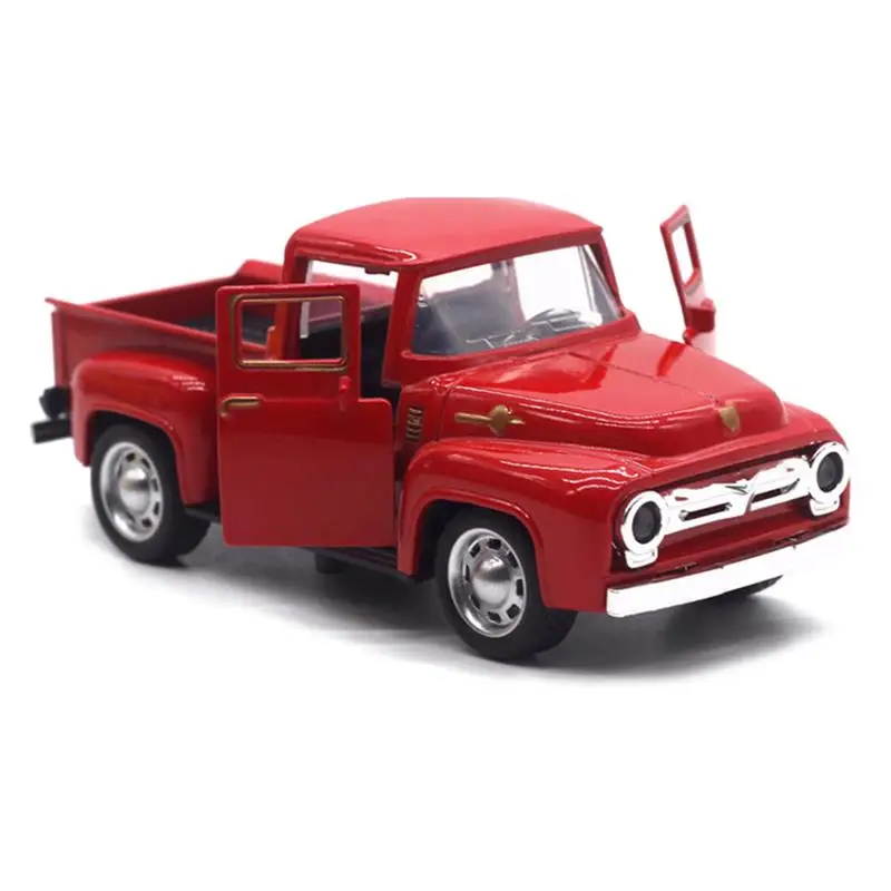 

Red Truck Classic Rustic Vintage Metal Pickup Truck Red Christmas Home Office Decor Children'S Gifts Christmas Decorations Model