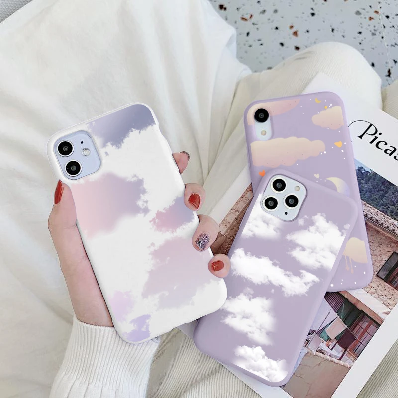 Силиконовый чехол для телефона с изображением облака граффити Луны иллюстрации