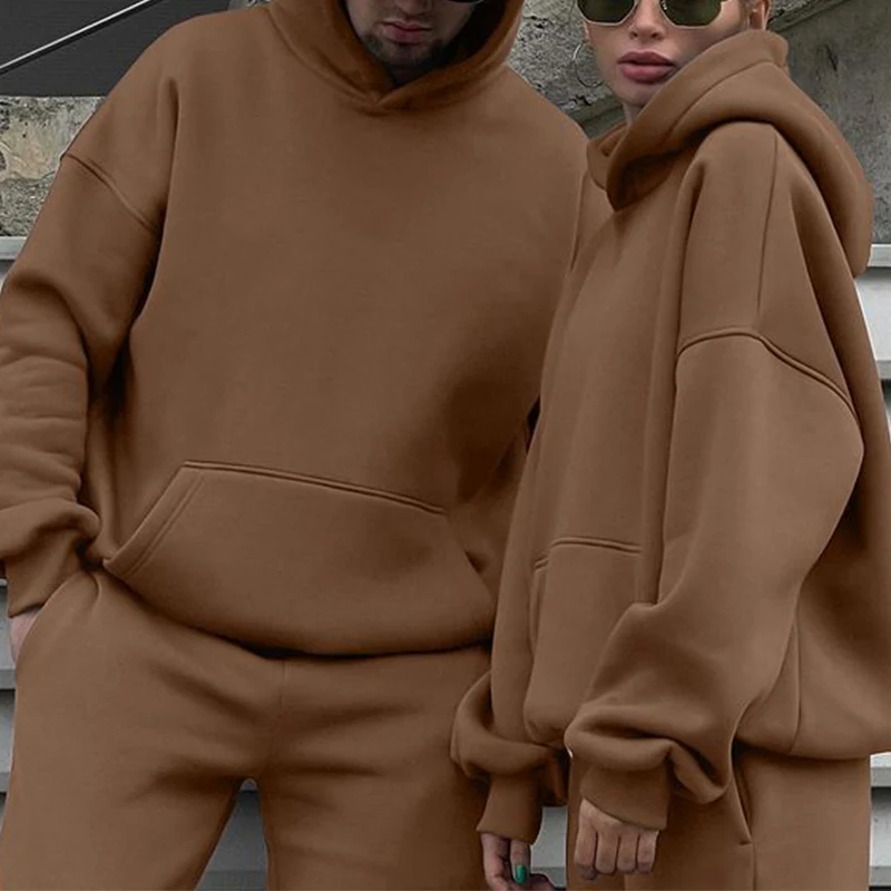 Повседневный мужской комплект из двух предметов 2022 свитшот с капюшоном и брюки