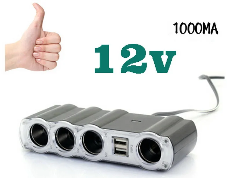 USB адаптер зарядное устройство двойной автомобильный прикуриватель для