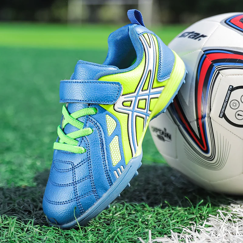 Новое поступление детские кроссовки спортивные синие красные футбольные бутсы